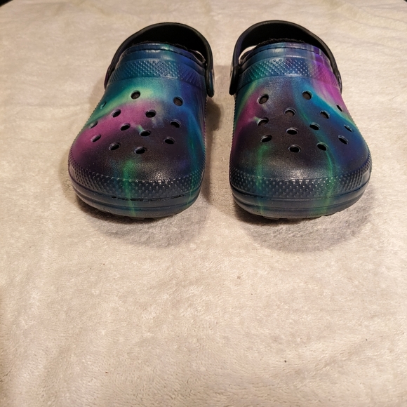 Crocs Classic Lined Clog- Purple/Green/Blue/Yellow/Multi -Sizes Womens-7, Mens-5 - Picture 2 of 5